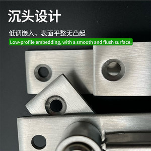 Charnière de porte invisible en acier inoxydable avec axes rotatifs supérieur et inférieur pour une charnière de porte dissimulée - Product Image 4