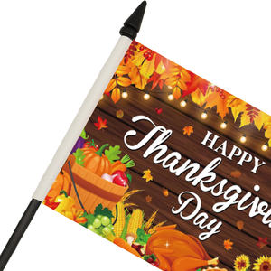 Table de Thanksgiving 14x21cm Décoration de table imprimée dinde et <span class=keywords><strong>citrouille</strong></span> pour le dîner de vacances, table en polyester lavable - Product Image 3