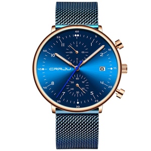 Nuevo Reloj de Cuarzo para Hombre, Popular, de Aleación, Redondo, de Acero Inoxidable, Color Sólido, Calendario, 42 mm, Escala Luminosa, Cronógrafo, Seis Agujas - Product Image 1
