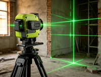 Instrument de nivellement laser vert haute précision ±1mm/5M, certifié CE RoHS, auto-nivelant, rechargeable