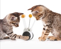 Jouet interactif pour chat, écologique, luxueux et moderne, avec boule et bâton, design à roulettes coulissantes, jouet amusant pour chats