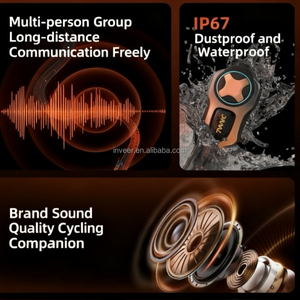 Inveeer 10 Personen Groep Motorfiets <span class=keywords><strong>Intercom</strong></span> Helm Headset X9pro Intercomunicador Para Moto Motorfiets Accessoires - Product Image 5