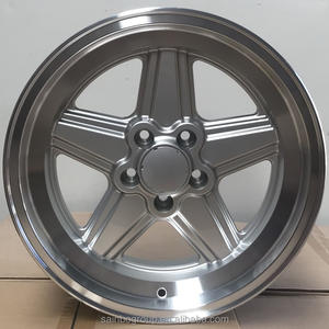 F615526 16x8 16x9 17x8 17x9 17x10 5x112 Jantes en aluminium argentées à lèvres usinées Sainbo Old School Classic, jantes en alliage pour voiture - Product Image 2