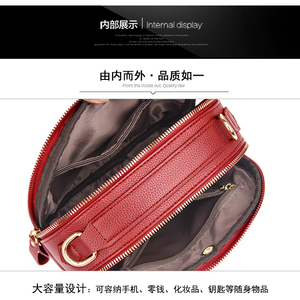 Sac fourre-tout décontracté à la mode pour femmes avec fermeture à glissière en cuir PU souple et durable imperméable grande capacité - Product Image 6