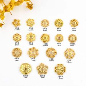 Plateaux et chapeaux en cuivre doré de style ancien, ajourés, accessoires de bricolage, plaqués cuivre, bracelets, <span class=keywords><strong>perles</strong></span> - Product Image 6