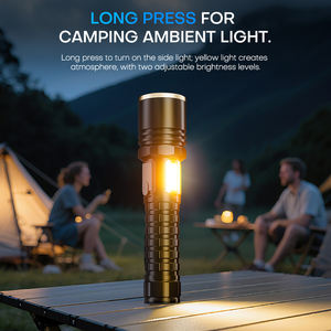 Lampe de poche et <span class=keywords><strong>torche</strong></span> en alliage d'aluminium à charge USB super lumineuse pour <span class=keywords><strong>Amazon</strong></span> étanche et <span class=keywords><strong>rechargeable</strong></span> avec gradateur d'affichage de puissance - Product Image 5