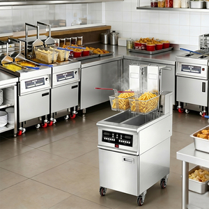 Freidora Eléctrica Industrial Automática de Múltiples Tanques con Sistema de Filtración de Aceite para <span class=keywords><strong>Pollo</strong></span> y Papas Fritas - Product Image 5