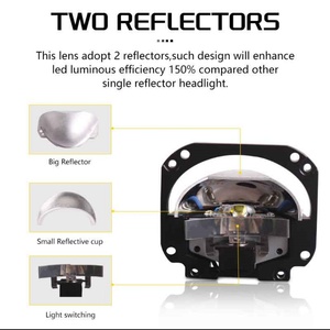 Sanvi S6 Series Car LED Headlights 2.5 Inch 42W/49W Beam High/Low 5500K Bi Led Projector Lens for Honda Golf X5 toyota bmw - Product Image 4