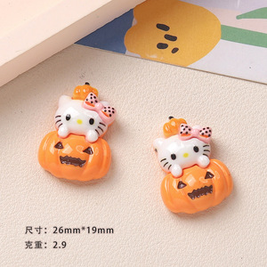 Accesorios para el cabello de resina moldeable DIY con temática de Halloween: dijes de momia y calabaza, decoración divertida de vendaje de dibujos animados - Product Image 4