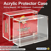 Boîte de présentation en acrylique pour boîte de boosters de cartes à collectionner, transparente, 5 mm, protection UV, anti-poussière, boîte de rangement