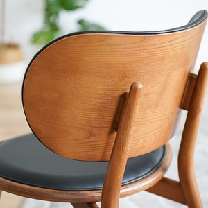 Nordic mobili designer sedia da pranzo moden di lusso <span class=keywords><strong>in</strong></span> <span class=keywords><strong>legno</strong></span> nero schienale da pranzo set da sala bar negozio sedia <span class=keywords><strong>in</strong></span> pelle - Product Image 5
