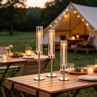 Ensemble de 3 chandeliers noirs pour table de mariage, centre de table, lanterne lotus, porte-bougie, porte-bougie conique pour mariage