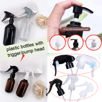 Bouteille de shampoing transparente personnalisée avec logo, en brun, blanc, noir, ambre, vert, 300 ml, 400 ml, 500 ml, avec pompe