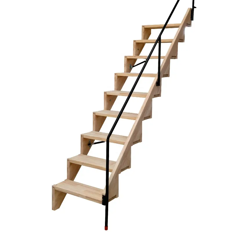 Rede estilo de parede invisível escada de madeira escada