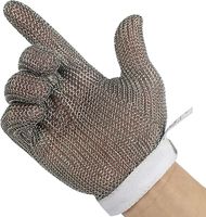 Usine OEM ODM fournissant directement des gants en maille de fil d'acier anti-coupure pour la découpe de viande, utilisation industrielle et sécurité