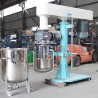 Broyeur à paniers à double arbre coaxial à levage hydraulique pour peintures, encres, pigments, pâtes colorées, revêtements, adhésifs et colloïdes à haute viscosité