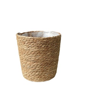 Straw flower pots, woven plant <b>baskets</b>, flower pot covers, home living room rattan and bamboo <b>baskets</b>, seaweed rope handmade - Product Image 4