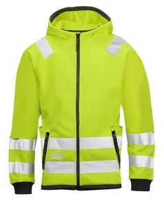 कस्टम डिजाइन के साथ पीले सुरक्षा ऊन जैकेट चिंतनशील टेप