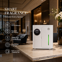 Diffuseur de parfum sans eau à deux fluides, en plastique, mural, pour contrôle par application, grande capacité, pour usage domestique, hôtelier et commercial