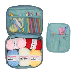 Ensemble d'aiguilles à crocheter avec sac de voyage en plastique pour fil, marqueurs de mailles, outils de tricot multicolores, étui de rangement à fermeture éclair pour travaux d'aiguille DIY - Product Image 5