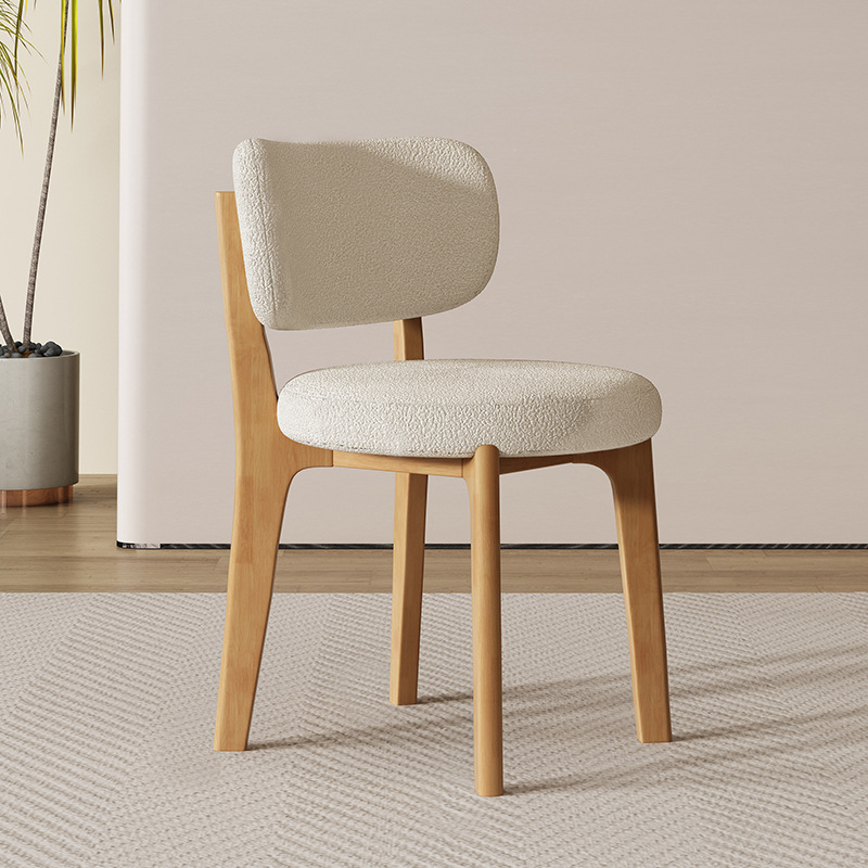 Wood color + rice-white cashmere