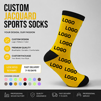 Chaussettes Jacquard Personnalisées en Coton, Chaussettes Tendance avec Logo Personnalisé, Chaussettes Mi-Mollet Unisexe Colorées et Originales pour Hommes et Femmes, Idéales pour un Usage Quotidien