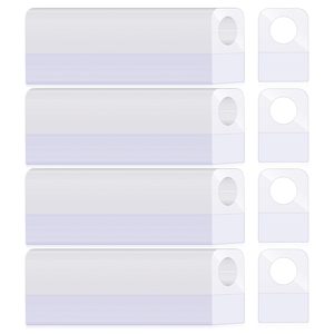 Clear PET Adhesive <b>Hooks</b> for Invisible Product <b>Display</b> on Pegboard Racks - Product Image 4
