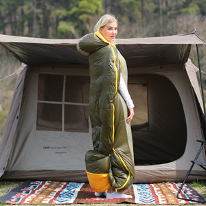 <span class=keywords><strong>Sac</strong></span> <span class=keywords><strong>de</strong></span> <span class=keywords><strong>couchage</strong></span> mummy léger en nylon rembourré pour temps froid, <span class=keywords><strong>20</strong></span> <span class=keywords><strong>degrés</strong></span>, pour adultes, camping et randonnée sportifs - Product Image 4