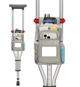 Échantillon gratuit Sac de rangement pour béquilles en polyester haute densité, universel, pour accessoires, portefeuille, clés, couleur unie, personnalisable - Product Image 1