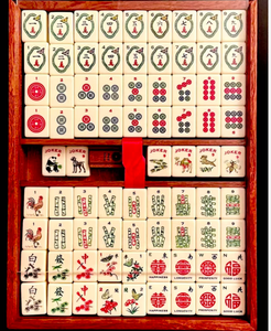 Juego Completo de Mahjong Americano de Lujo con Temática de Ciruela, Orquídea, Bambú y Crisantemo, Hecho de Acrílico Ecológico - Product Image 5