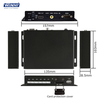 Lecteur multimédia numérique MPC1005 RS232 avec commande par bouton-poussoir, sortie audio-vidéo 4K HD-MI, affichage numérique, Smart TV, lecteur de disque dur