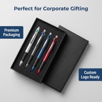 Stylo bille multicolore 4-en-1 avec pointe tactile, clip métallique, en plastique, encre noire, bleue, rouge, verte 1,0 mm 0,7 mm, logo personnalisé, cadeau de bureau