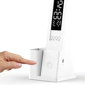 Lampe de bureau LED USB populaire pour l'étude et la lecture, lampe de table multifonction avec calendrier, date, tactile, veilleuse de chambre avec porte-stylo - Product Image 3