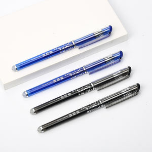 Stylos à encre gel effaçables élégants avec pointe aiguille de 0,5 mm, 2 couleurs (noir/bleu) et motif décoratif pour étudiants - Product Image 5