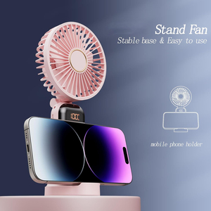 Ventilateur portable mini de haute qualité 1200 mAh, rechargeable par USB, 5 niveaux de vitesse, ventilateur mini pliable, cadeau de mariage, ventilateur manuel - Product Image 5