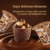 Gaufrettes en chocolat populaires pour enfants, cornets de chocolat en gros, coupes de chocolat croustillantes fourrées au chocolat