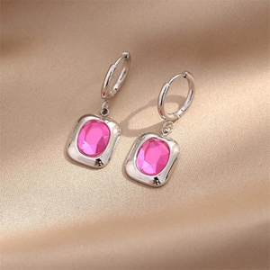 Pendientes de Acero Inoxidable Chapados en Oro con Piedras Preciosas, Populares en Instagram, para Mujer - Product Image 5