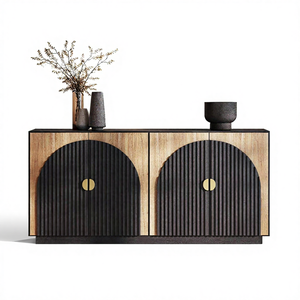 Mueble <span class=keywords><strong>Buffet</strong></span> de Piedra Acanalado al por Mayor, Estante Ajustable, Diseño de Arco Simétrico para Comedor - Product Image 2