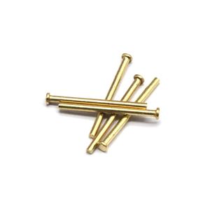 Rivets plats en laiton sur mesure du fabricant chinois, norme ISO, marque Saitong, spécifications personnalisables, finition brillante pour l'industrie - Product Image 1