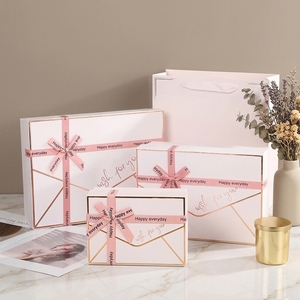Caja de Regalo de Lujo Estilo Sobre, Caja de Empaque para Regalos Cosméticos con Listón, Caja de Regalo para Joyería, Cuidado de la Piel, Bodas, Día de la Madre, Cumpleaños - Product Image 1