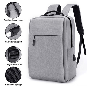 Biểu Tượng Tùy Chỉnh Người Đàn Ông Kinh Doanh Du Lịch Sinh Viên Polyester USB Không Thấm Nước Bagpack Ba Lô Thiết Kế Trường Máy Tính Xách Tay Túi Ba Lô - Product Image 3