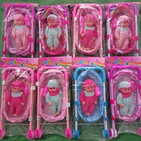 Poussette de poupée souple pour enfants, ensemble de jeu de rôle, cadeau idéal pour filles et garçons - Grande vente