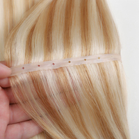 Penawaran Terbaik 100% Rambut Asli Remy Double Drawn Full Cuticle Aligned Ekstra Tak Terlihat Genius butterfly Weft Ekstensi Rambut Manusia