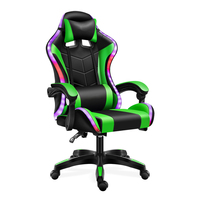 Usine directe en gros rvb PC chaise de jeu vidéo vert pivotant ergonomique réglable Silla ordinateur de jeu Cadeira Gamer moderne
