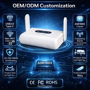 Módem Wifi DNXT con Tarjeta SIM, Router Wifi 4G, Módem <span class=keywords><strong>USB</strong></span> 4G, Router Wifi 300m, <span class=keywords><strong>USB</strong></span> Tipo-C WAN/LAN, DC 12V-1A para Uso en Oficina - Product Image 2