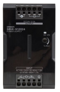 Nouvelles alimentations industrielles originales sur rail DIN S8VK-S12024, alimentation sur rail DIN AC ou DC, 1 sortie 24V 5A - Product Image 3