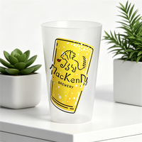 Tasses d'événement imprimées génériques givrées blanches transparentes GRANDE tasse de pinte réutilisable