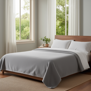 ผ้าห่มเออร์ปสล 180x220 ซม. ผ้าคลุมเตียงผ้าสักหลาดนุ่ม สีเทา - Product Image 2