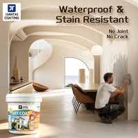 Revêtement artistique micro-ciment à base d'eau, peinture mate murale et de sol sans joint, imperméable, antidérapante, éco-responsable, microciment intérieur/extérieur