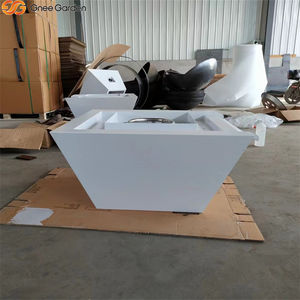 Brasero de Gas de Acero Corten Blanco para Exteriores, Cascada, Calentador de Piscina de Gas Natural para Decoración de Fiestas en el Jardín, Ecológico - Product Image 5